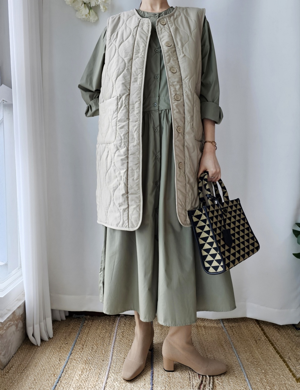 リバーシブルボアキルトロングベスト | 詳細画像39