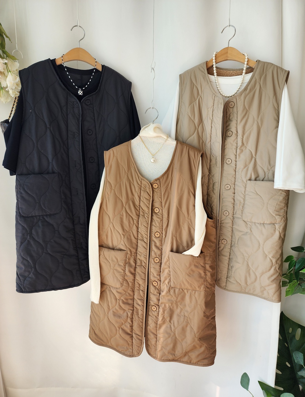 リバーシブルボアキルトロングベスト | 詳細画像42