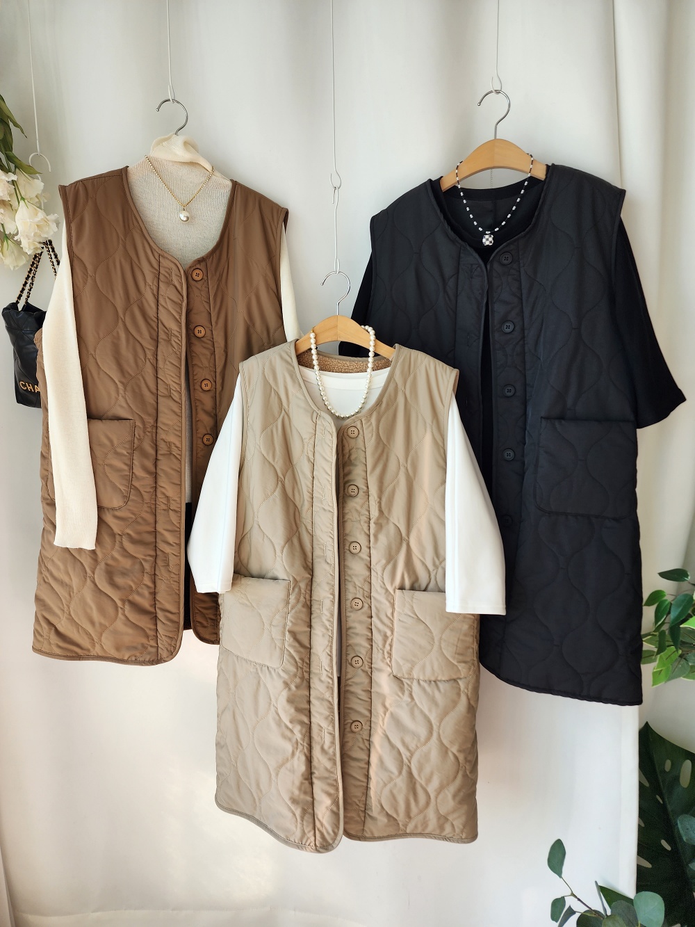 リバーシブルボアキルトロングベスト | 詳細画像43