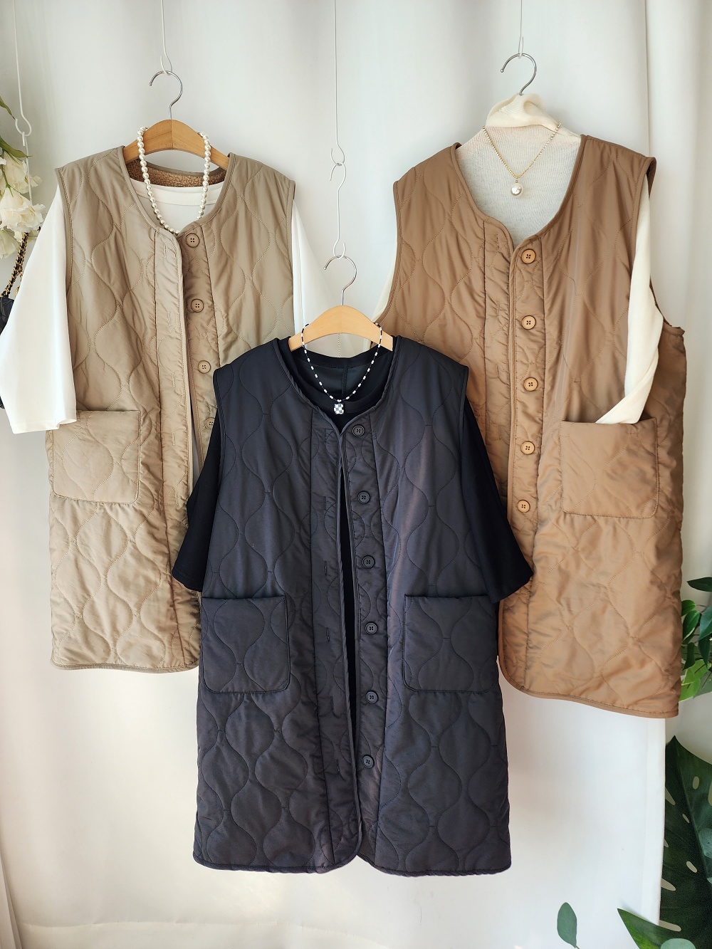 リバーシブルボアキルトロングベスト | 詳細画像44