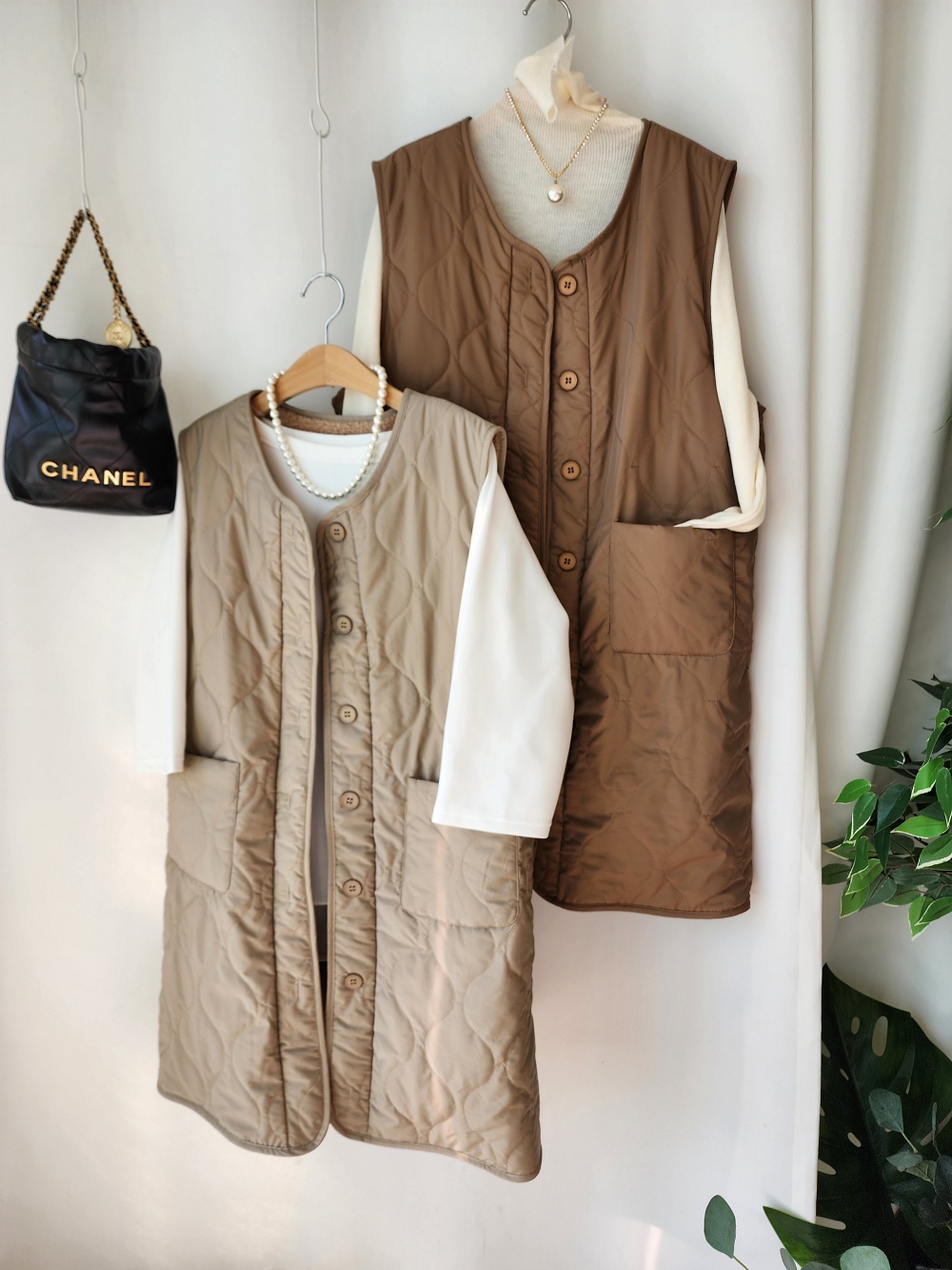 リバーシブルボアキルトロングベスト | 詳細画像45