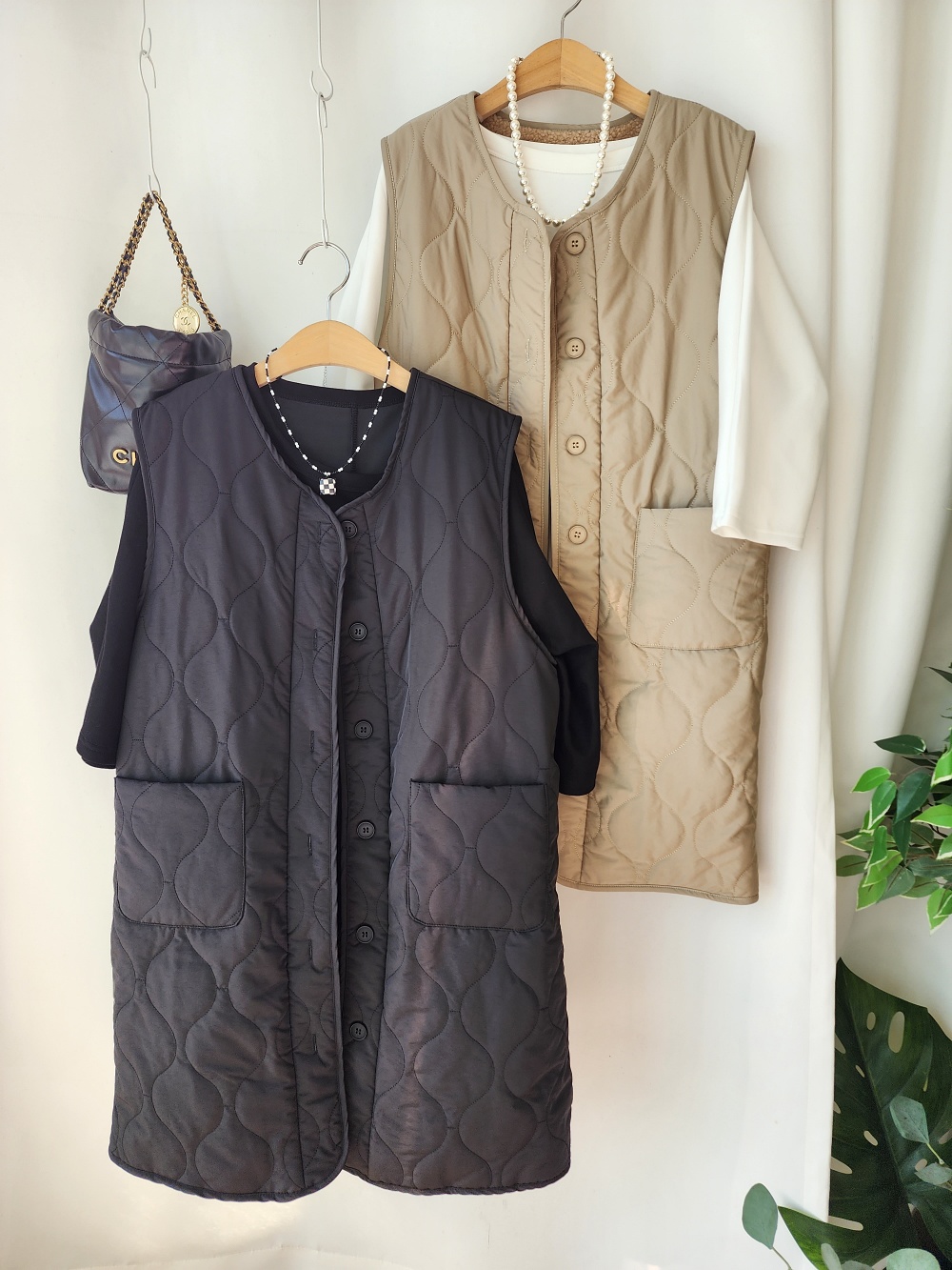 リバーシブルボアキルトロングベスト | 詳細画像46