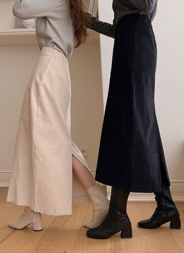 ツーポケコーデュロイロングスカート | レディースファッション通販