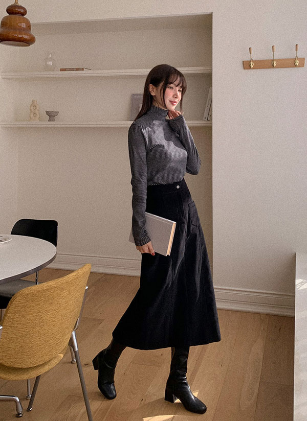 ツーポケコーデュロイロングスカート | レディースファッション通販