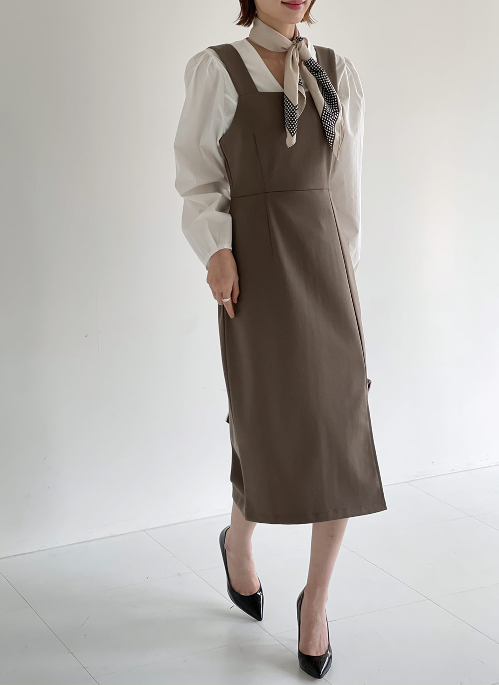 スクエアスリットビスチェワンピース | DHOLIC | 詳細画像2