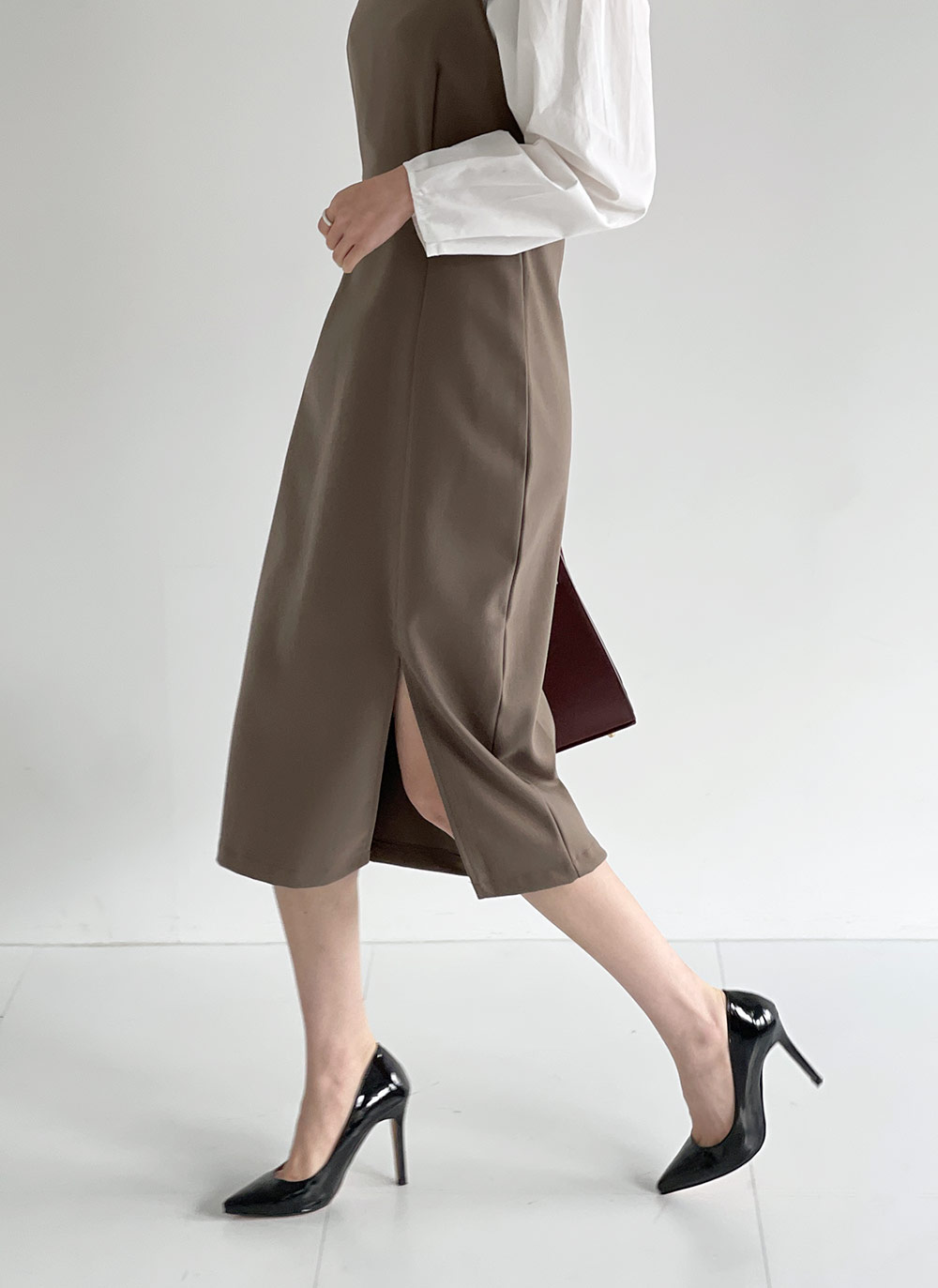 スクエアスリットビスチェワンピース | DHOLIC | 詳細画像8