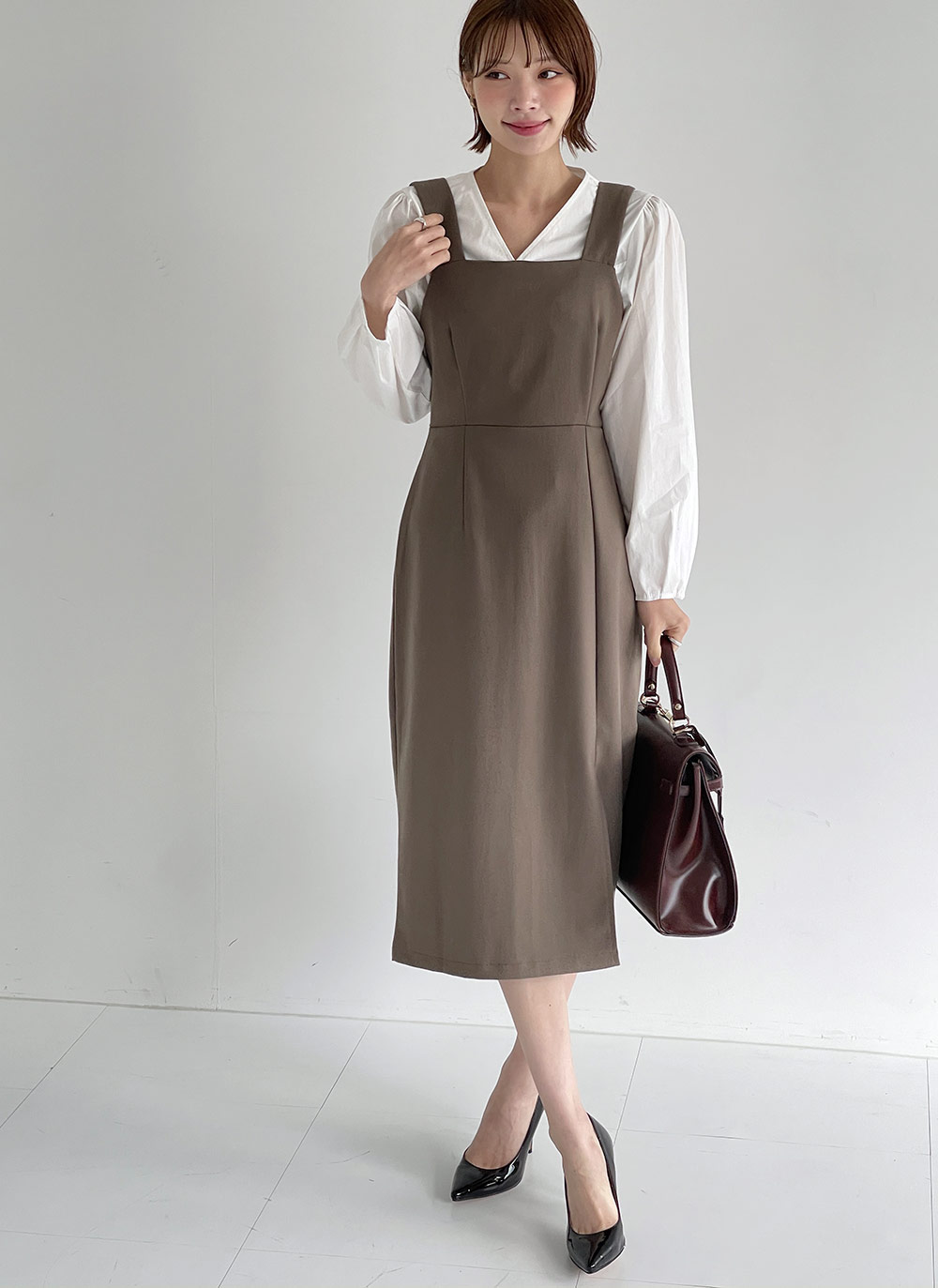 スクエアスリットビスチェワンピース | DHOLIC | 詳細画像9