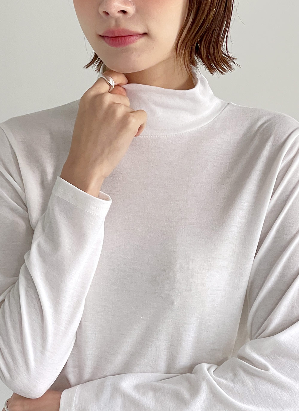 裏ピーチ起毛ハイネックTシャツ | DHOLIC | 詳細画像7