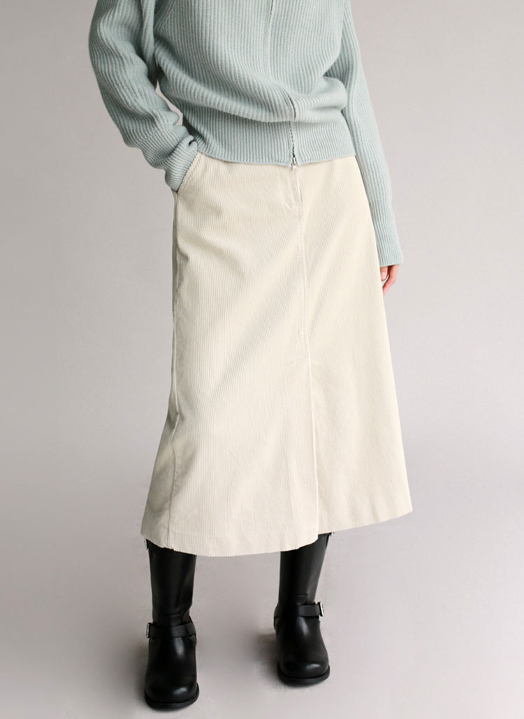 スリットコーデュロイロングスカート | レディースファッション通販