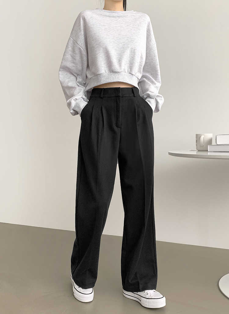 3TYPE裏起毛ツータックワイドスラックス | レディースファッション通販