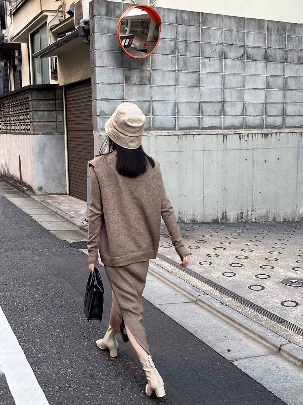 ボタンベスト&ハイネックニット&スカート3SET | 詳細画像3