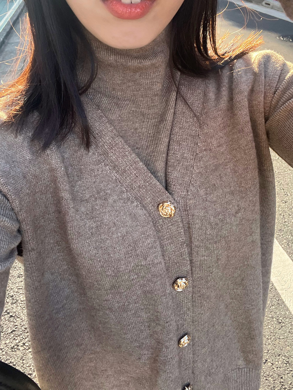 ボタンベスト&ハイネックニット&スカート3SET | 詳細画像4