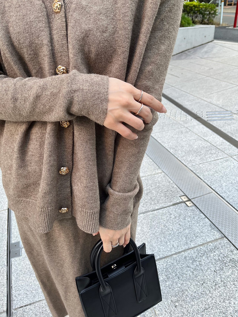 ボタンベスト&ハイネックニット&スカート3SET | 詳細画像6