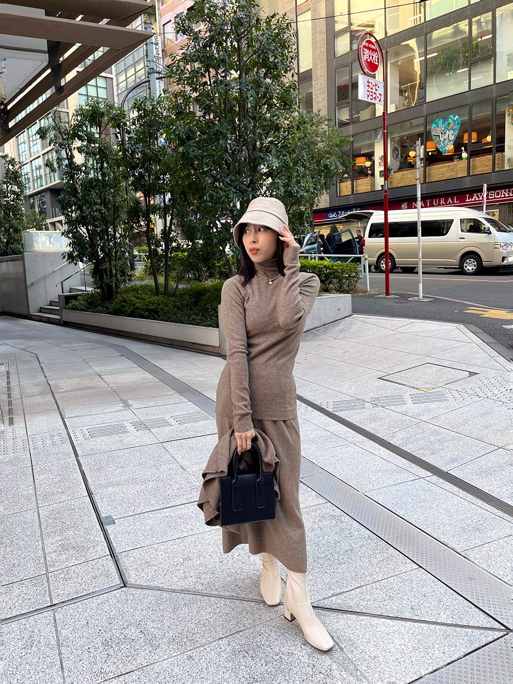 ボタンベスト&ハイネックニット&スカート3SET | 詳細画像17