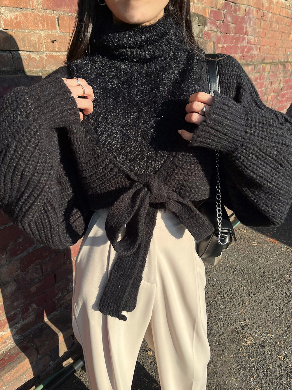 リボンニットボレロカーディガン | レディースファッション通販 - DHOLIC