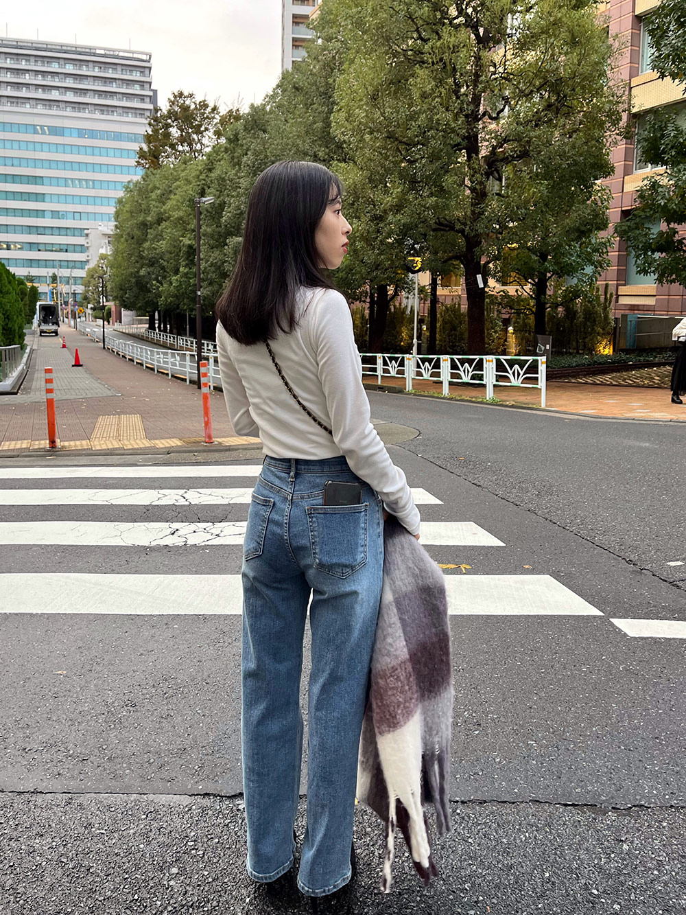 シークレットゴムストレートデニムパンツ | レディースファッション