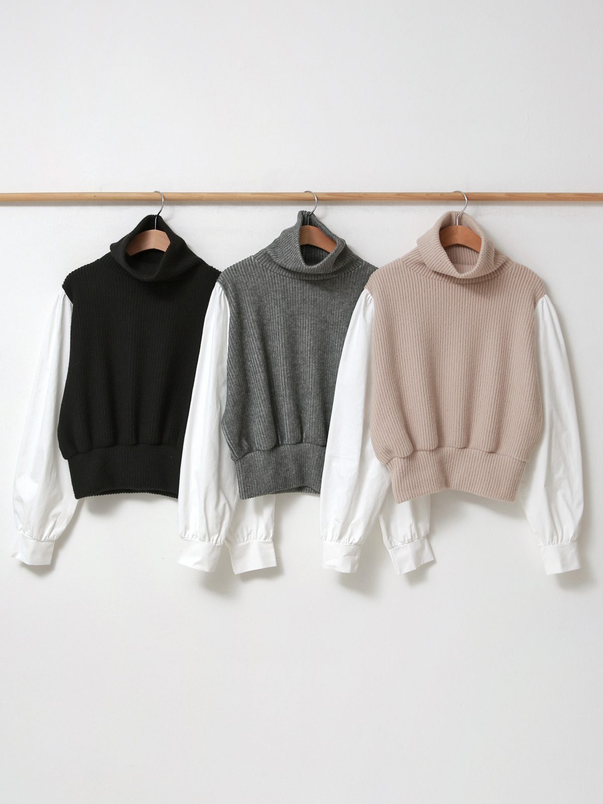 両起毛ドッキングハイネックTシャツ&スカートSET | 詳細画像15