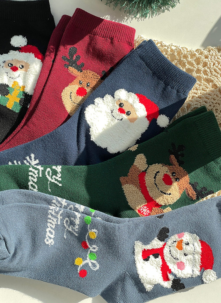 5TYPEレタリングクリスマスソックス | レディースファッション通販
