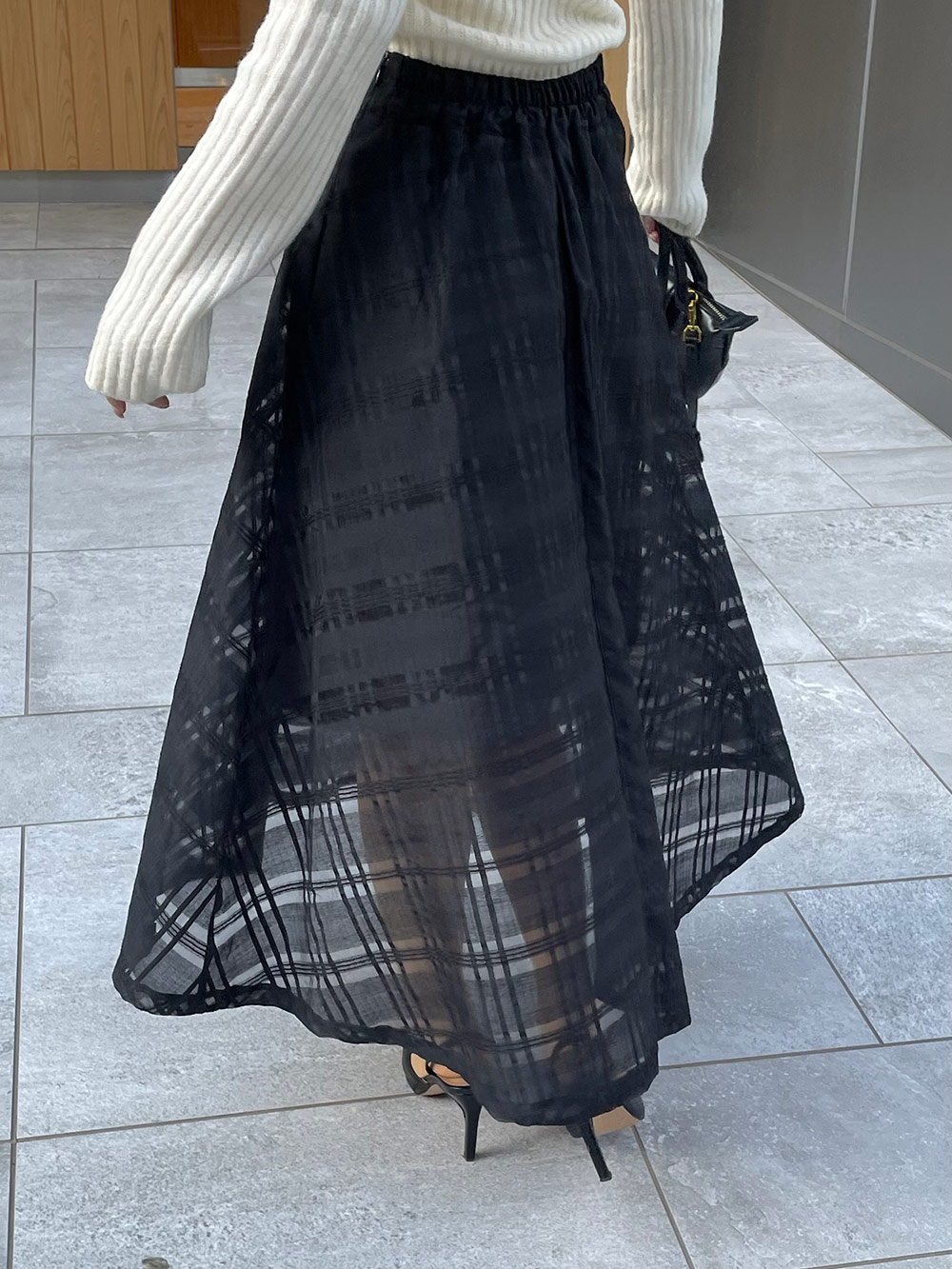 *再入荷*シースルーチェックスカート | 詳細画像3