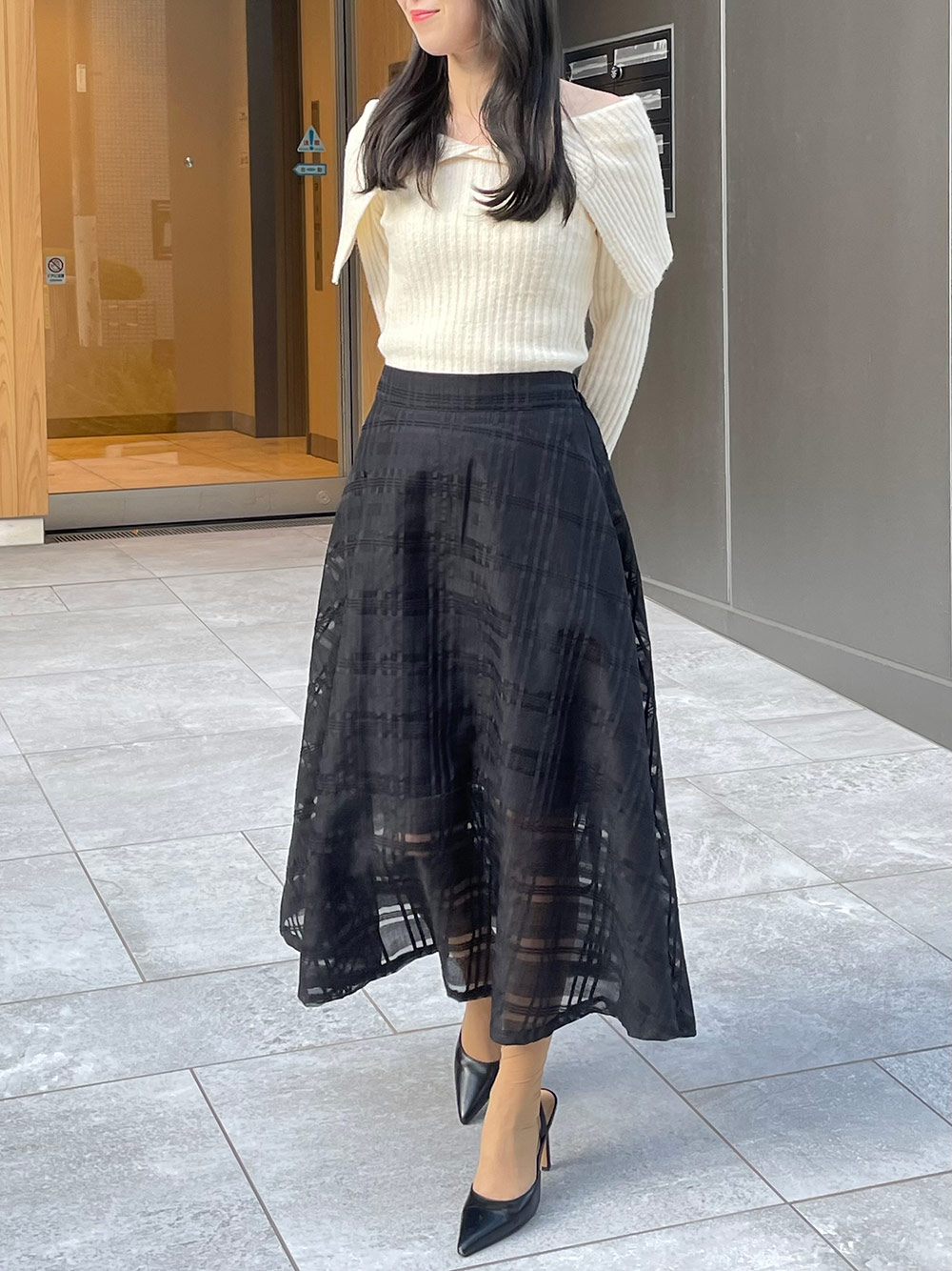 *再入荷*シースルーチェックスカート | 詳細画像14