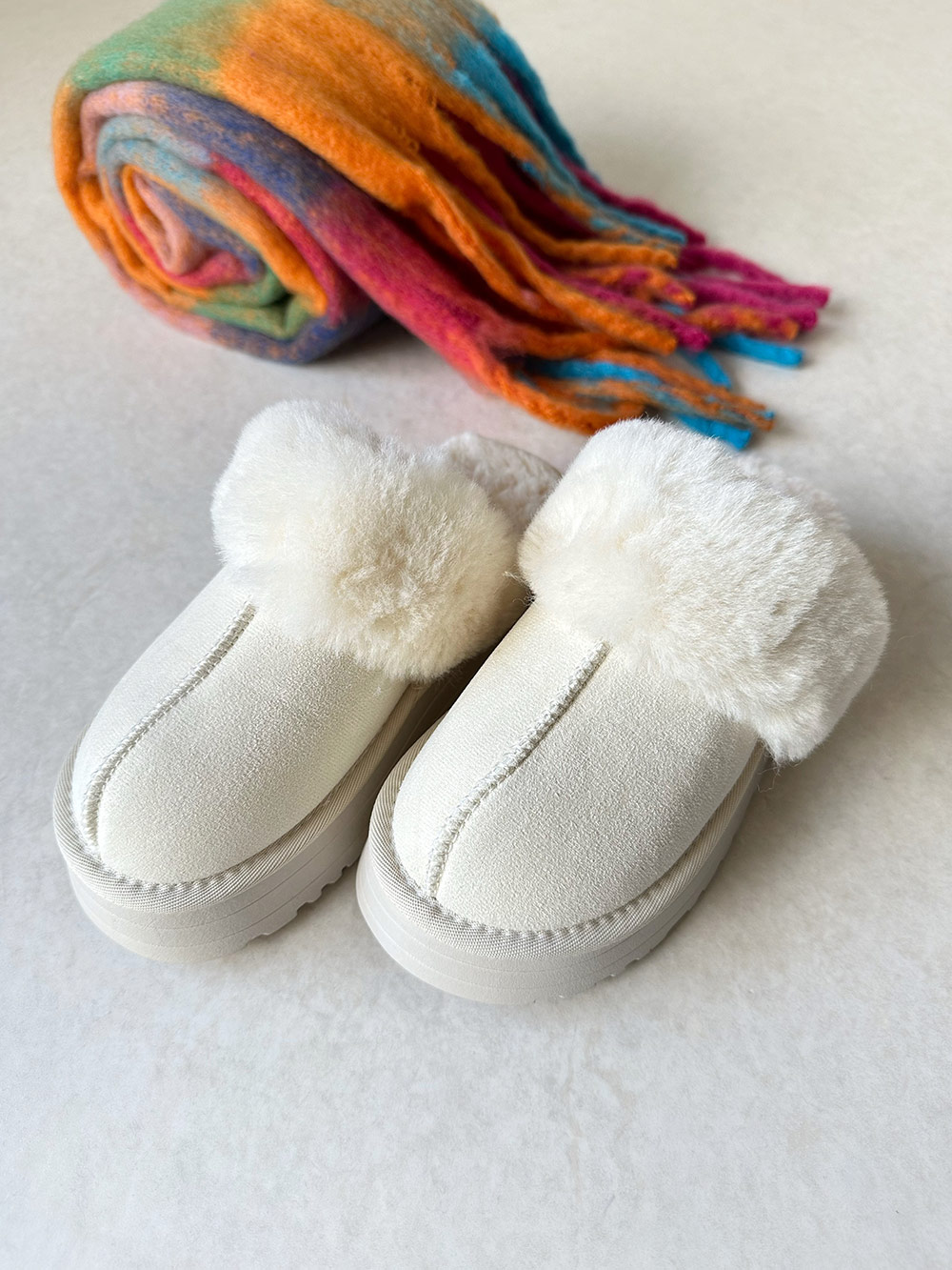 厚底ムートン調ミュール | 詳細画像2