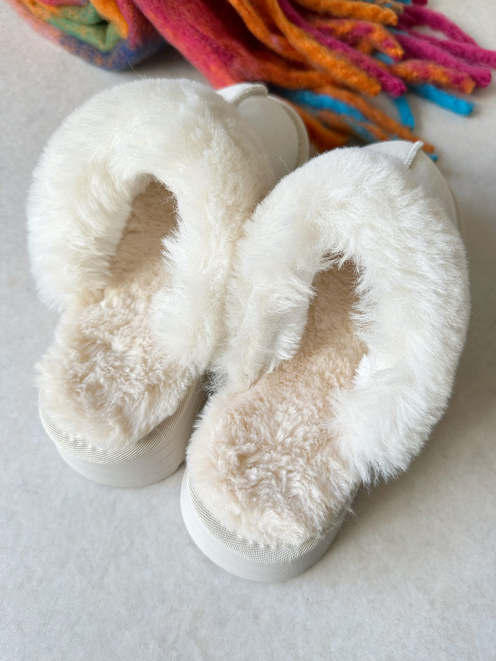 厚底ムートン調ミュール | 詳細画像4