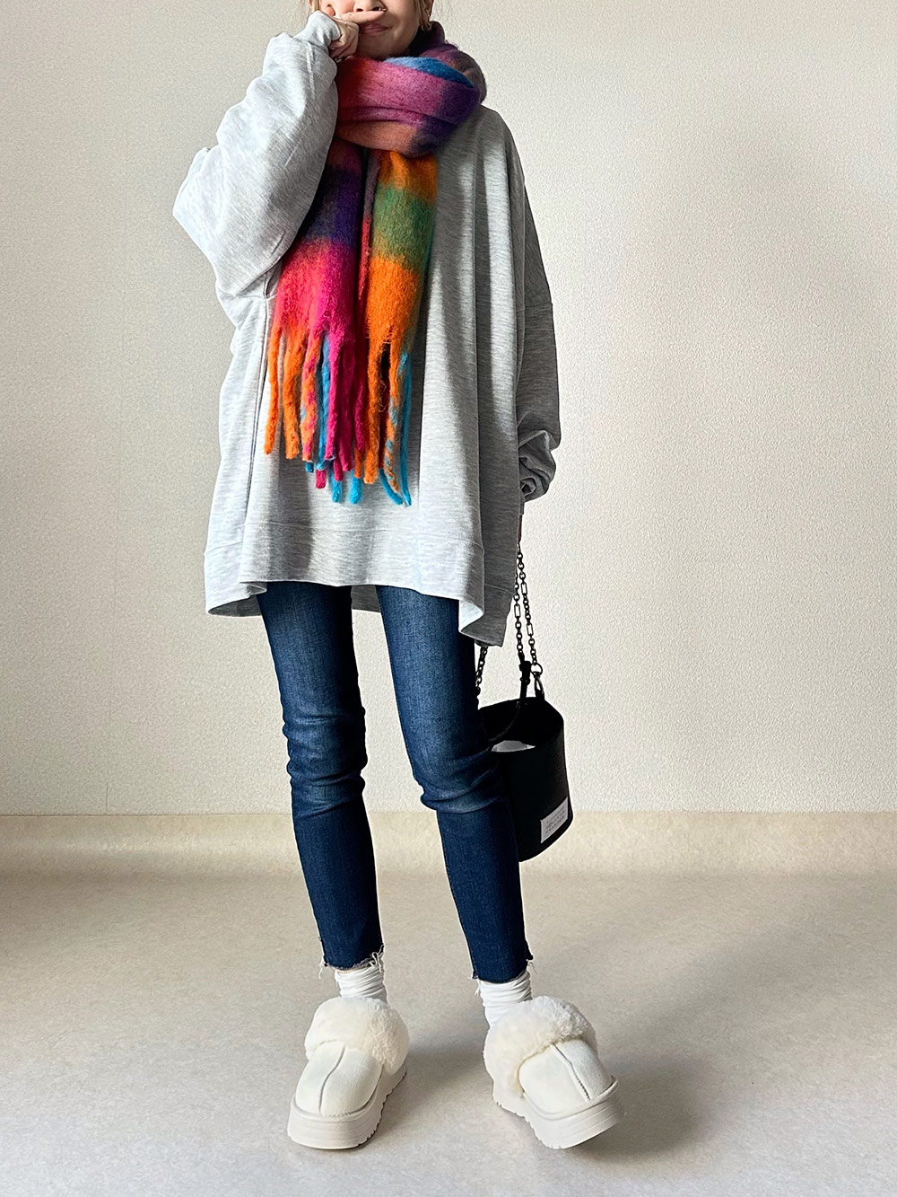 厚底ムートン調ミュール | 詳細画像12