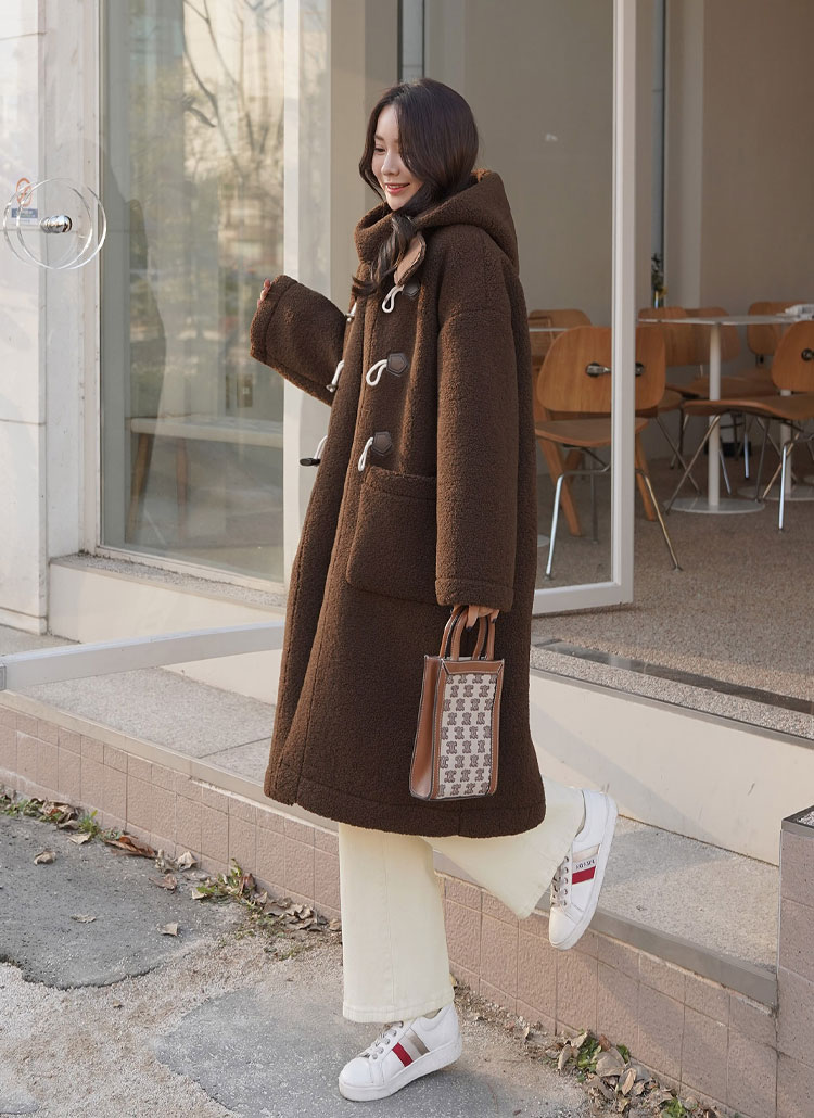 ボアタッチフードダッフルコート | レディースファッション通販 - DHOLIC