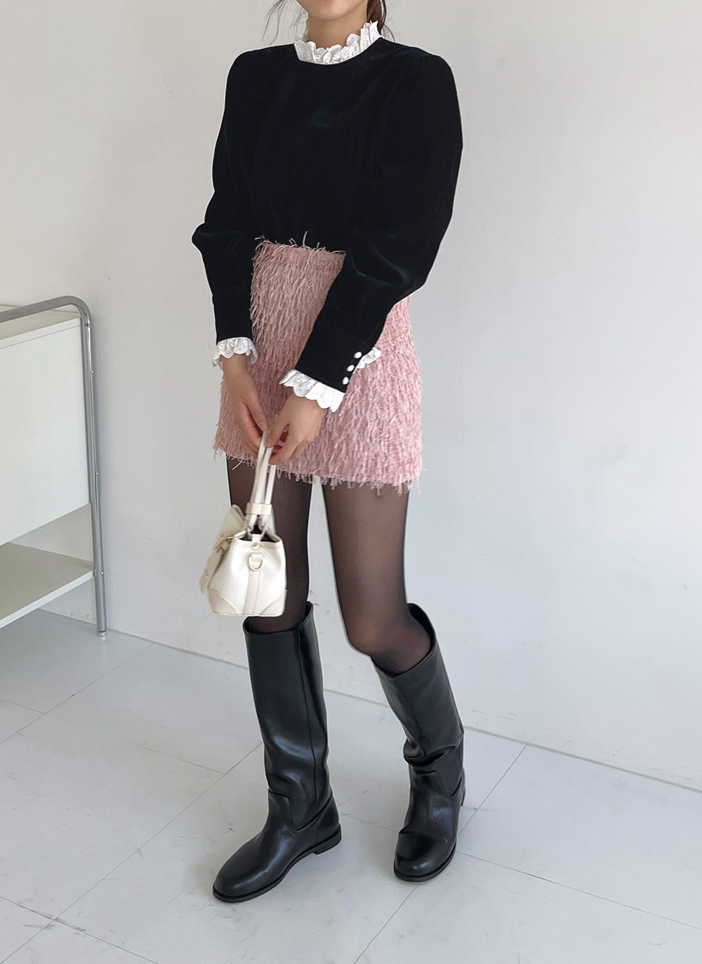 アイレットレーストリミングベロアブラウス | DHOLIC | 詳細画像16