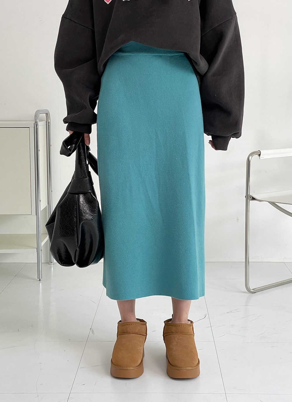 ニットIラインスカート | DHOLIC | 詳細画像7