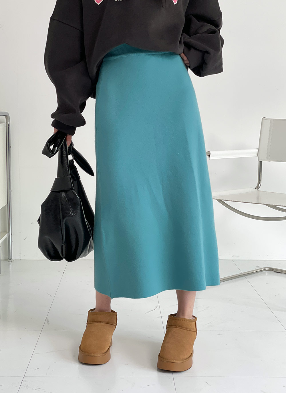 ニットIラインスカート | DHOLIC | 詳細画像8