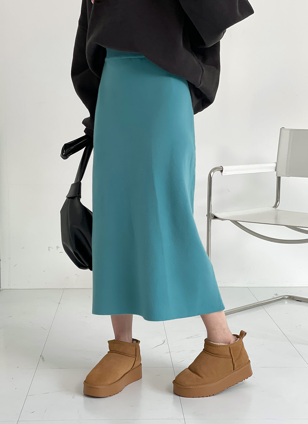 ニットIラインスカート | DHOLIC | 詳細画像9