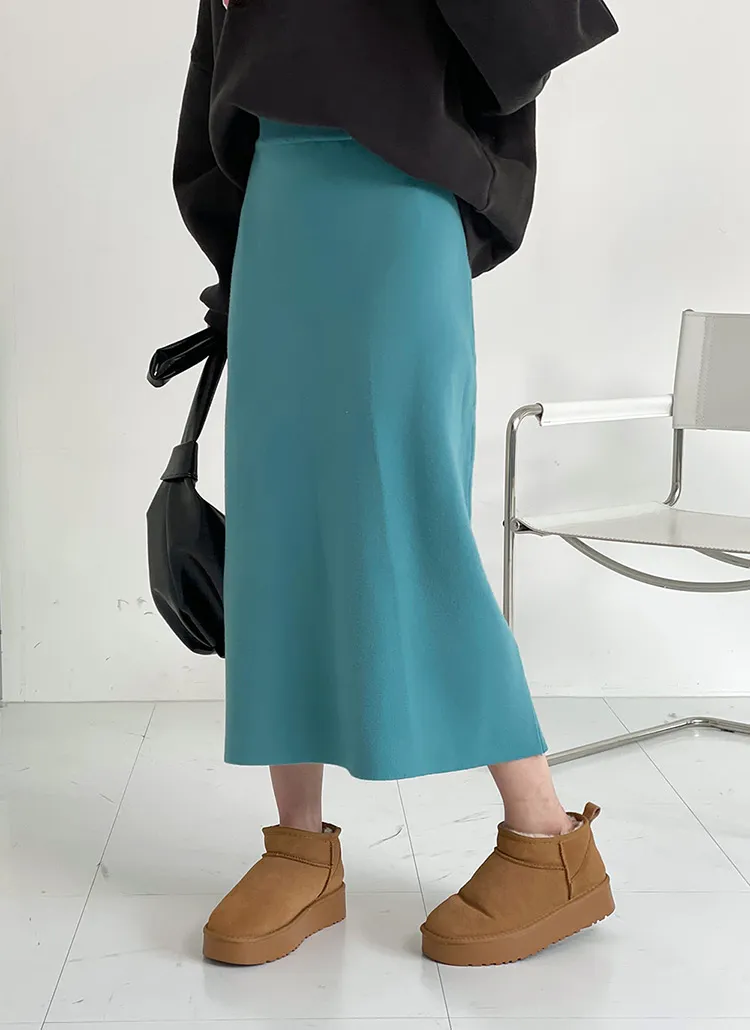 ニットIラインスカート | DHOLIC | 詳細画像1