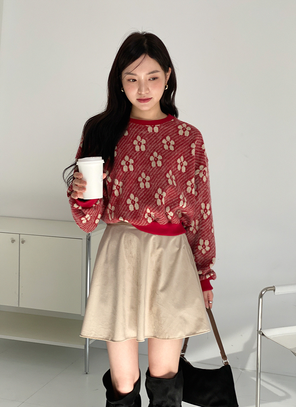 両起毛花柄ダイアゴナルスウェット | DHOLIC | 詳細画像10