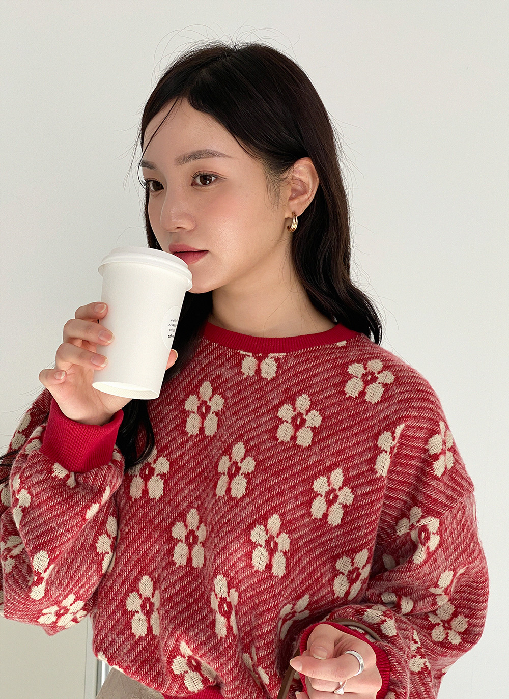 両起毛花柄ダイアゴナルスウェット | DHOLIC | 詳細画像11