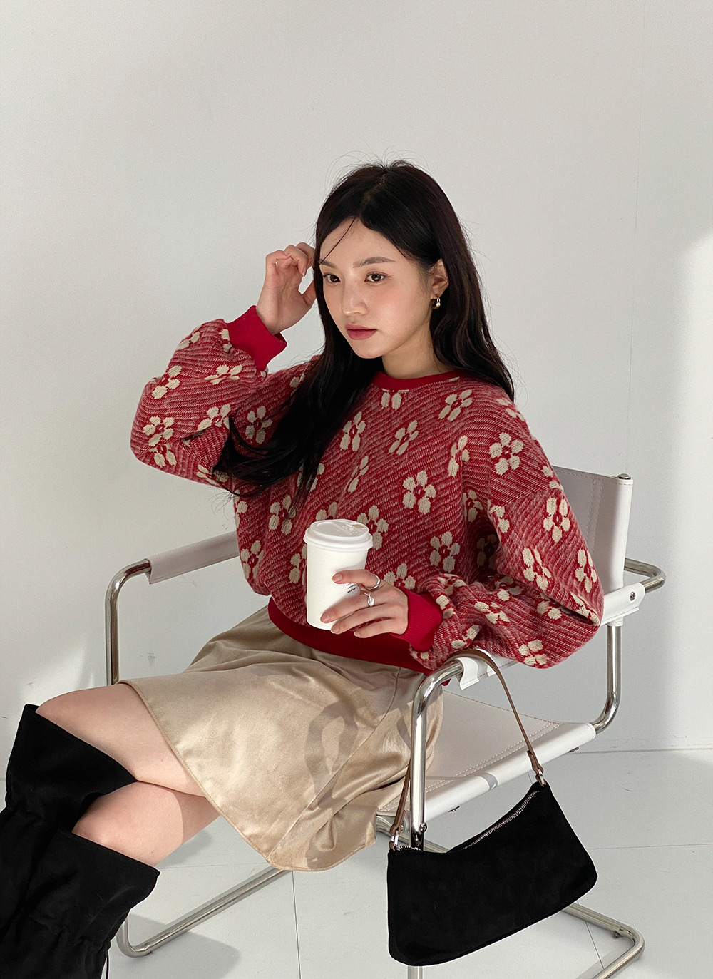 両起毛花柄ダイアゴナルスウェット | DHOLIC | 詳細画像13