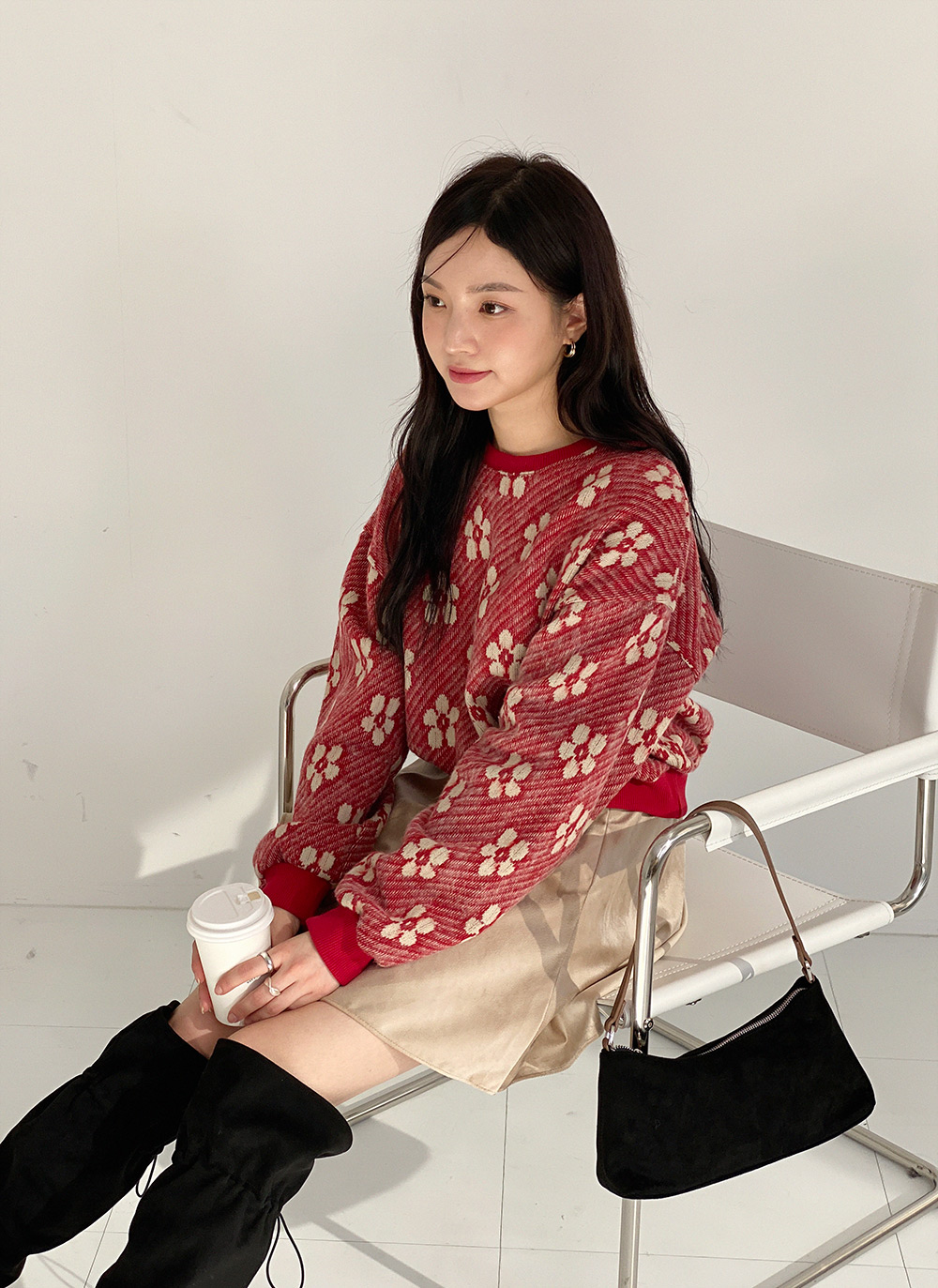 両起毛花柄ダイアゴナルスウェット | DHOLIC | 詳細画像15