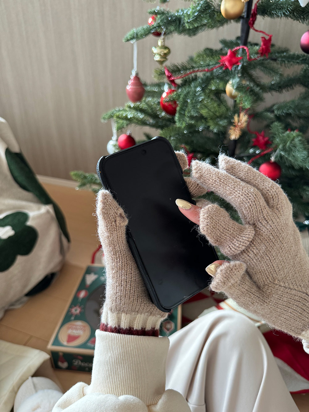 *スマホ対応*配色ニット手袋 | 詳細画像20
