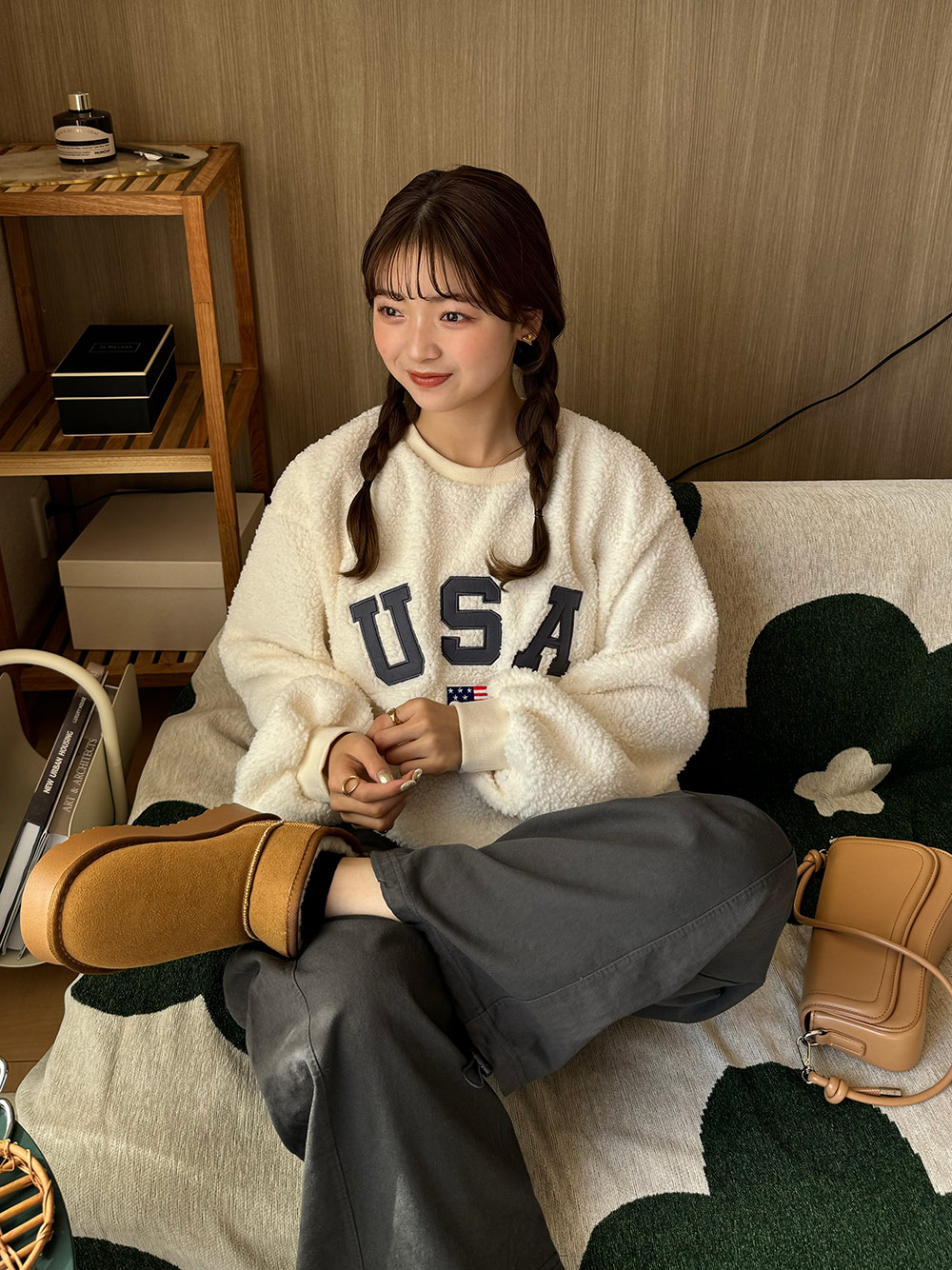 90s Early Winters 2tone ボア パイル スウェット f132a36d9bcdb423127f71e763ee2b