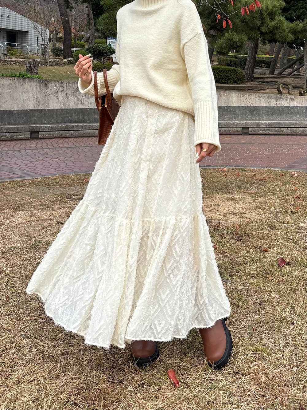 フェザー調ギャザースカート | 詳細画像5