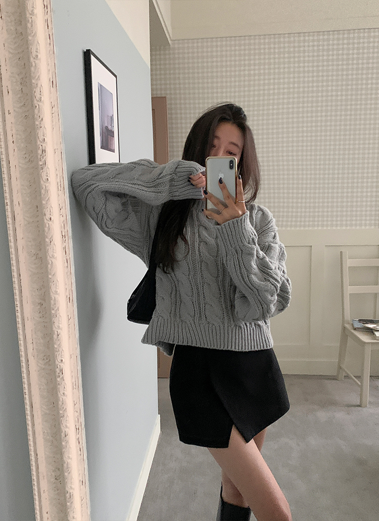 wrap slit mini スカート｜スカート