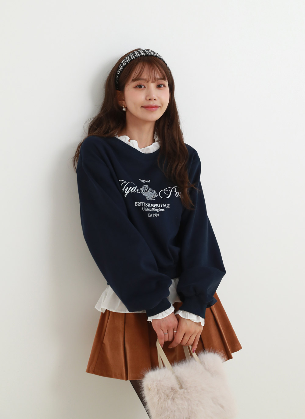 フリル配色レタリングスウェット | DHOLIC | 詳細画像2