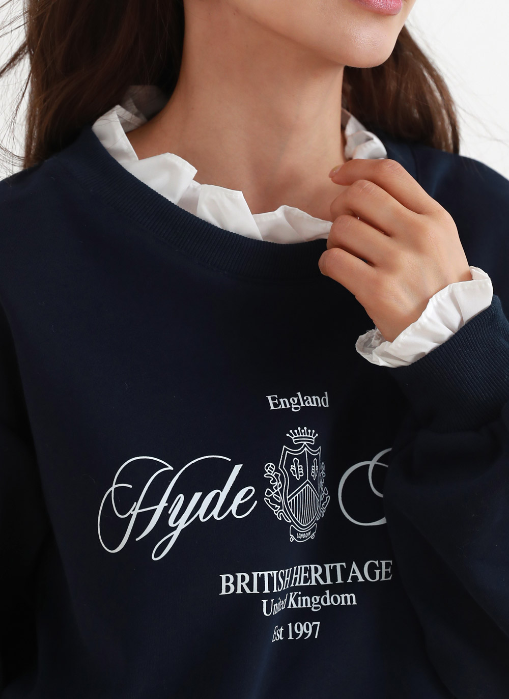 フリル配色レタリングスウェット | DHOLIC | 詳細画像4