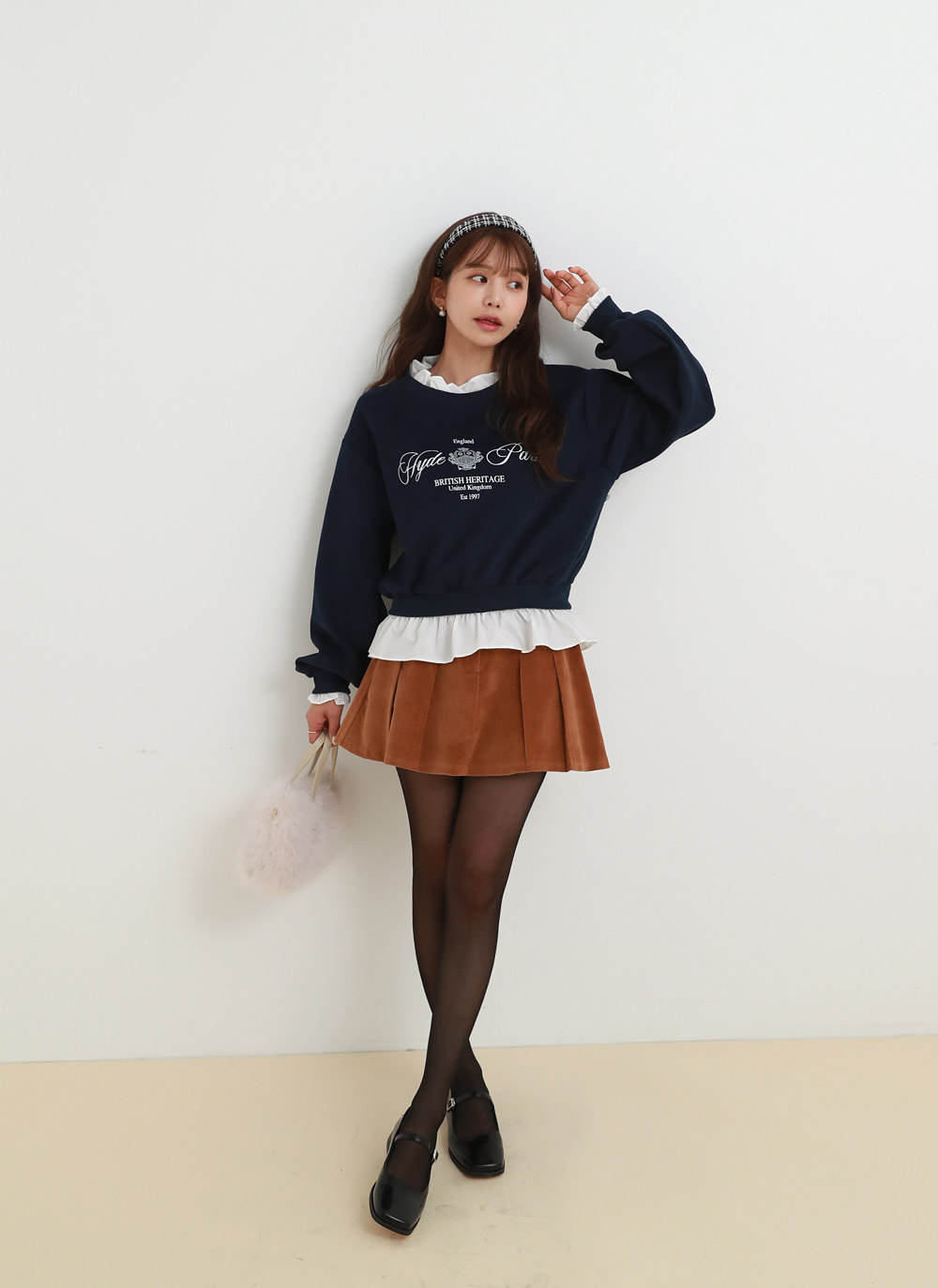 フリル配色レタリングスウェット | DHOLIC | 詳細画像6