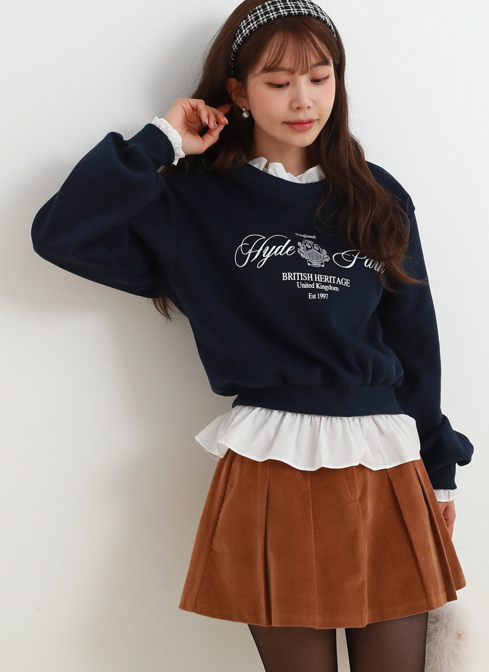 フリル配色レタリングスウェット | DHOLIC | 詳細画像8