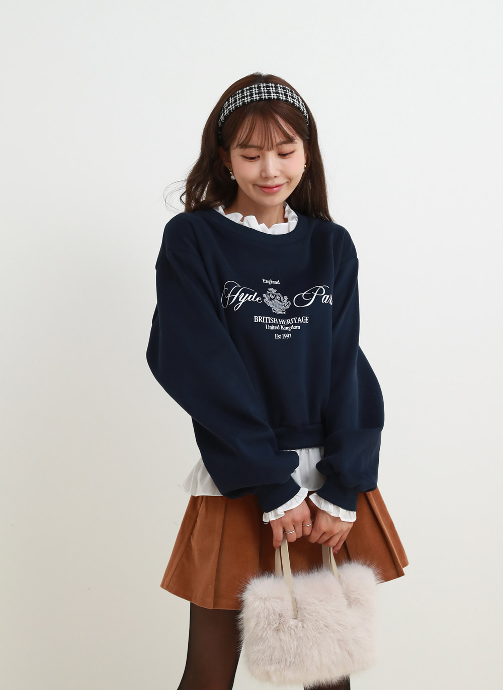 フリル配色レタリングスウェット | DHOLIC | 詳細画像10