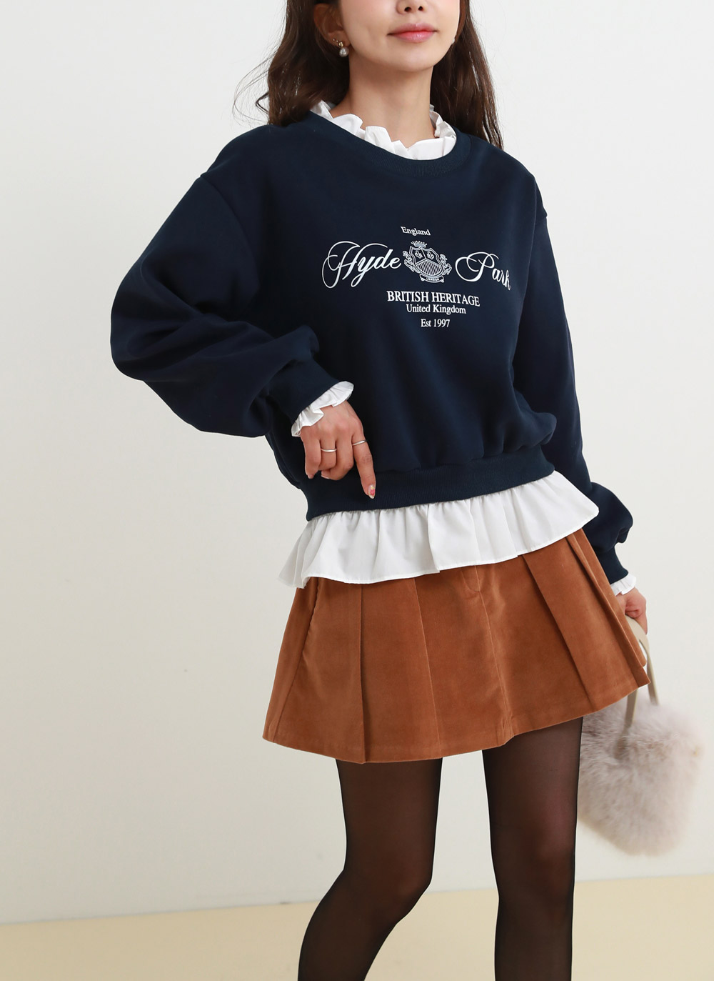 フリル配色レタリングスウェット | DHOLIC | 詳細画像11