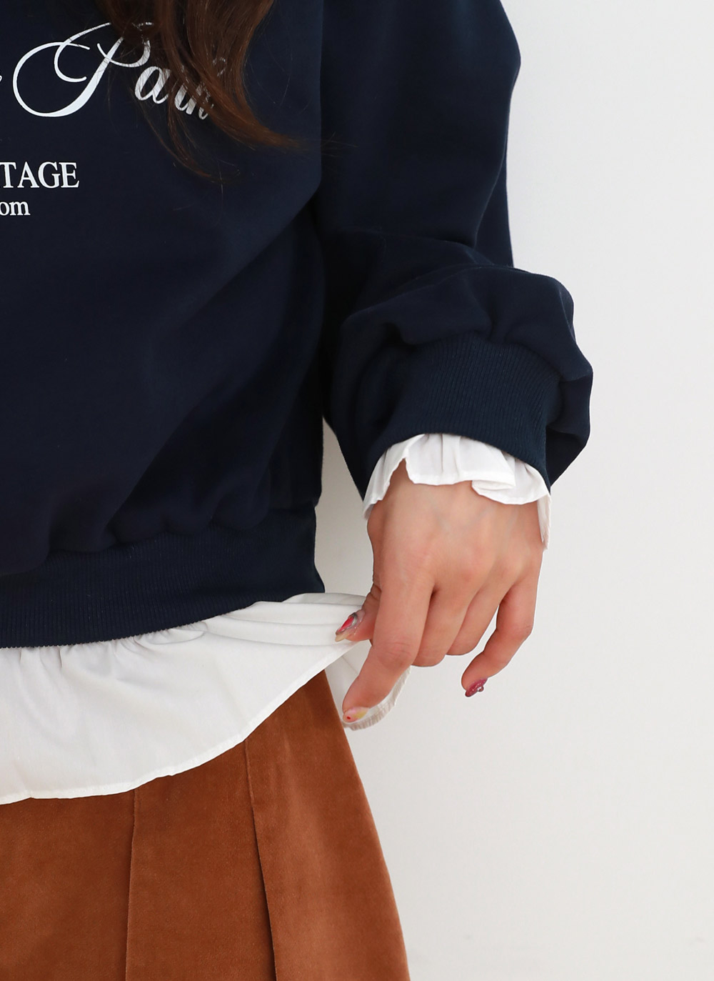 フリル配色レタリングスウェット | DHOLIC | 詳細画像14