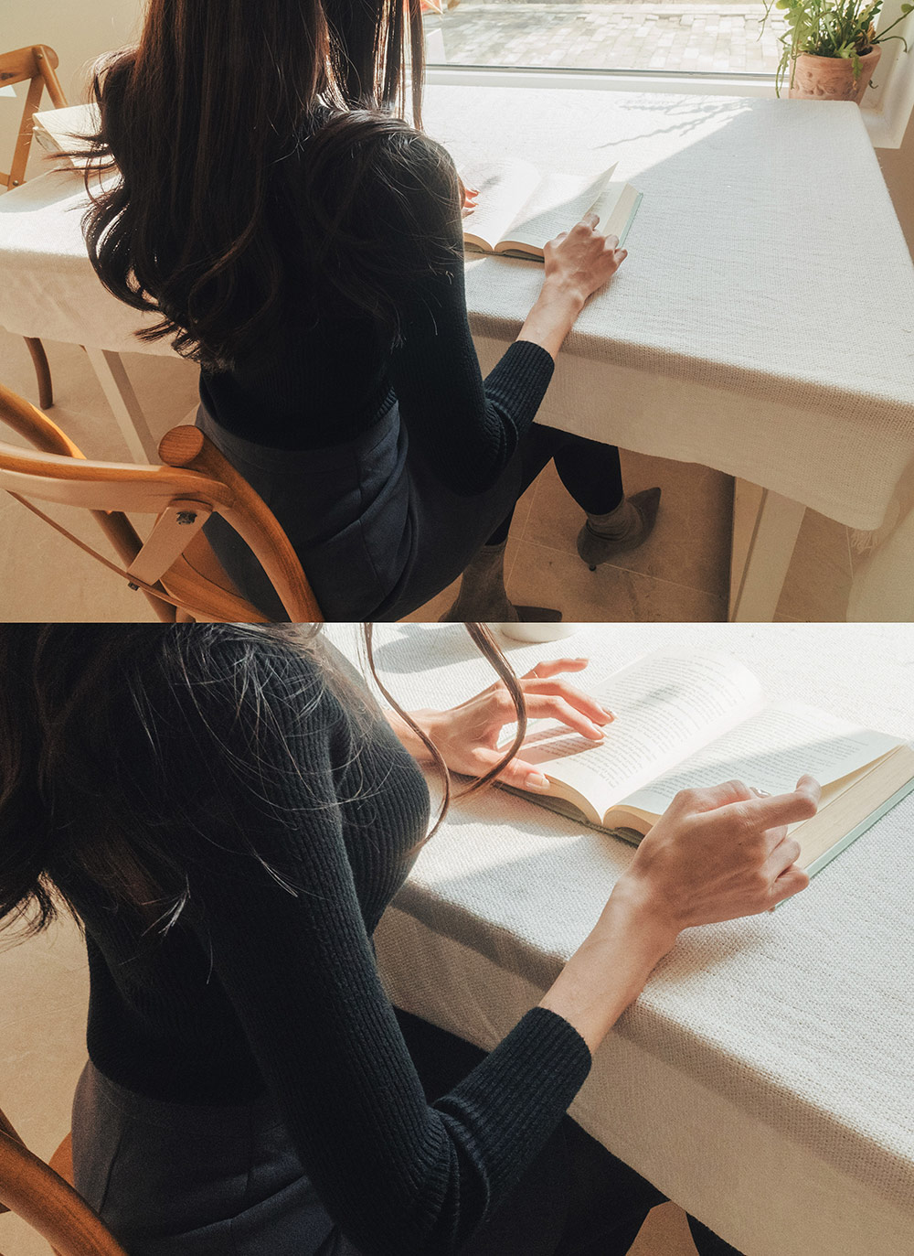 シンプルタートルネックリブニット | 詳細画像4