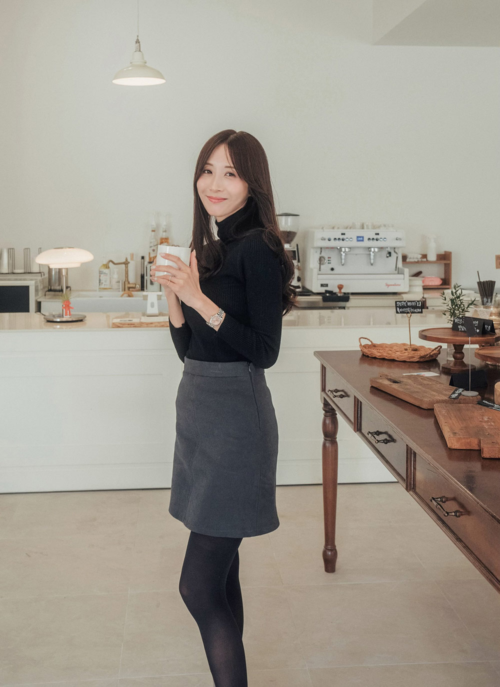 シンプルタートルネックリブニット | 詳細画像8